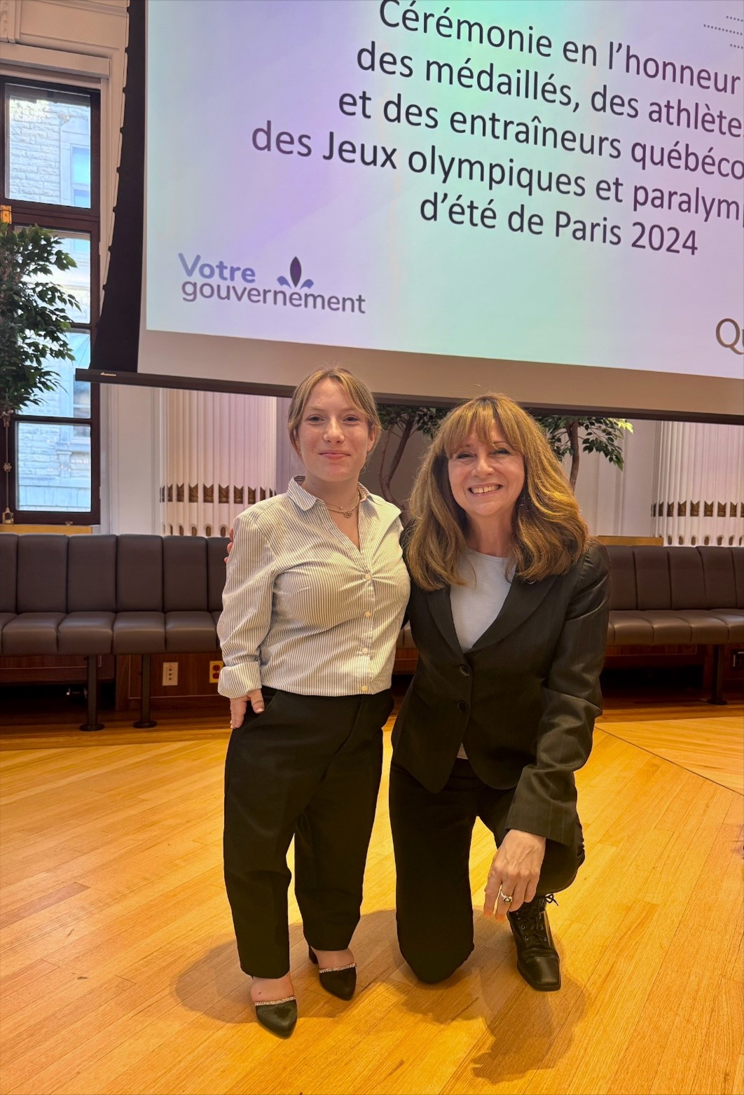 Clémence Paré reçue à l’Assemblée nationale