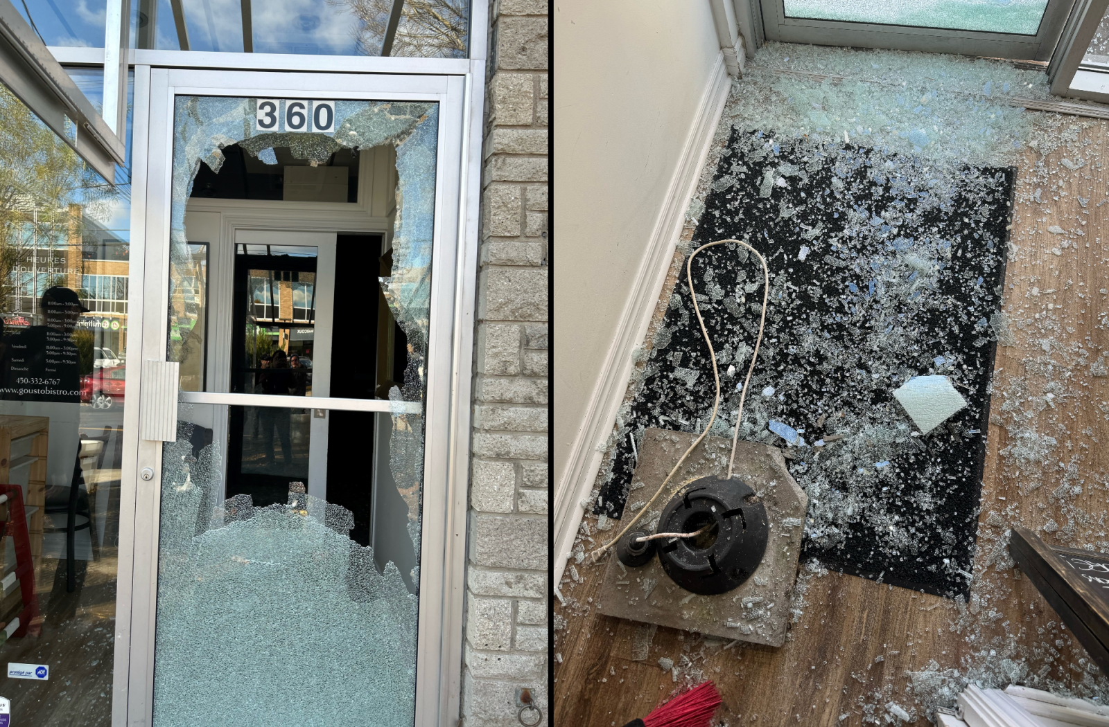 Un bloc de béton dans la porte : un autre restaurant de la rue Saint-Jean vandalisé