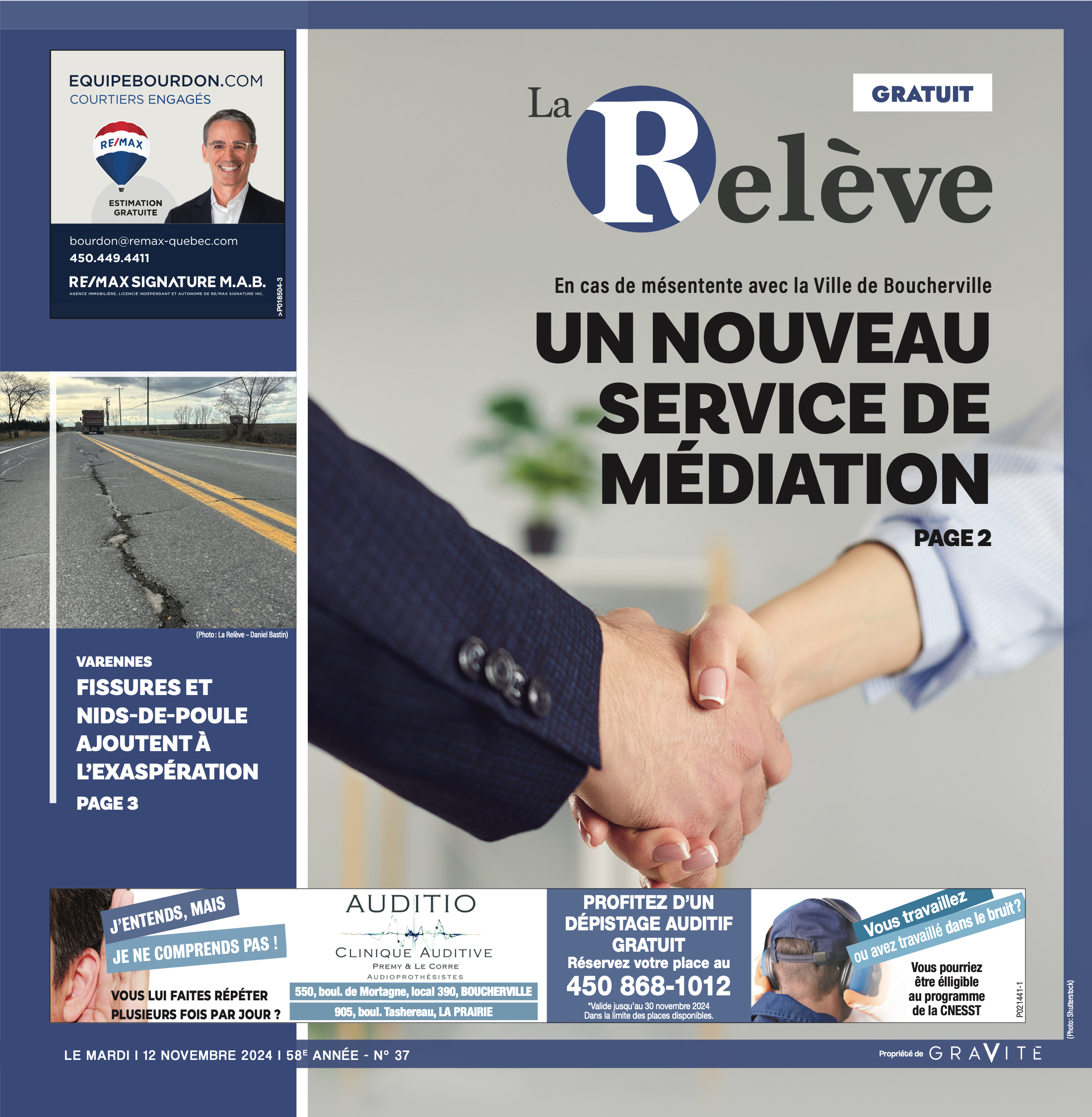 Journal La Relève – 12 novembre 2024